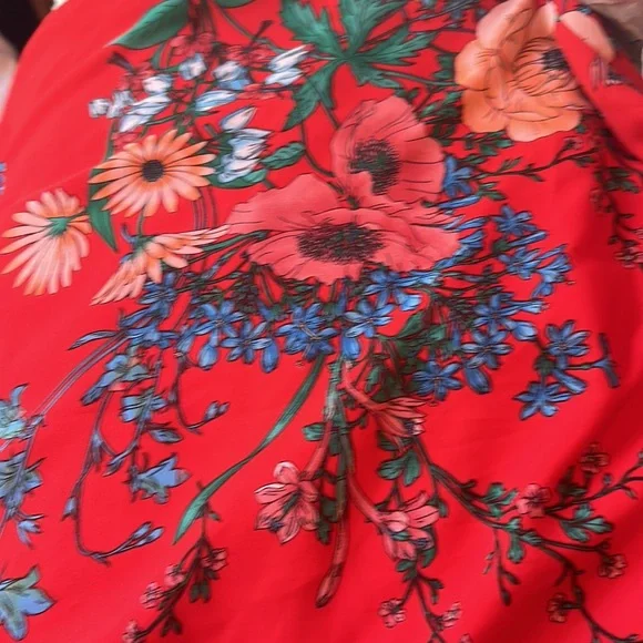 Lulus two piece tropical red dress - Picture 2 of 7